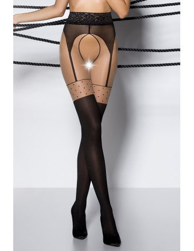 Collants ouverts TI003 - noir