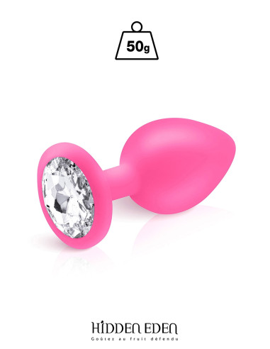 Plug bijou silicone rose M - Hidden Eden