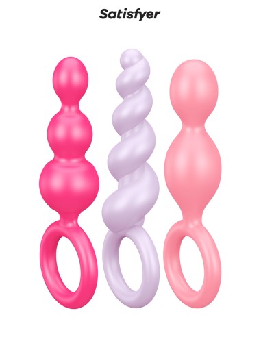 Set de 3 plugs colorés Booty Call - Satisfyer